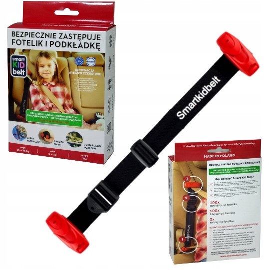 Smart Kid Belt pas zastępuje Fotelik Samochodowy
