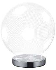 Trio RL Ball R52471106 lampka stołowa lampa 1x7W LED 3000+4000+6500K chrom / transparentny