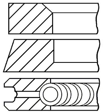 GOETZE Zestaw pierścieni tłokowych GOETZE 08-136400-00