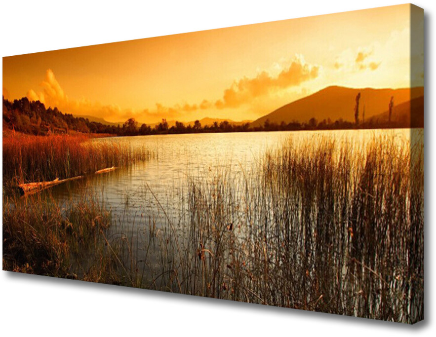 PL Tulup Obraz Canvas Jezioro Krajobraz Zachód 100x50cm