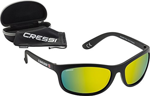 Cressi ROCKER okulary przeciwsłoneczne sportowe męskie, polaryzacyjne, twardy futerał, żółty, M XDB100016