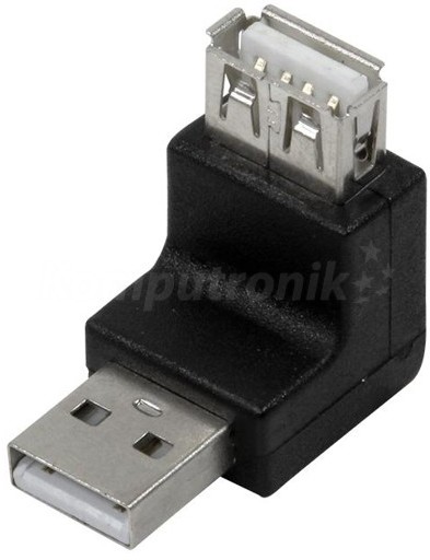Logilink Adapter kątowy USB2 0 męski do żeński (AU0027)