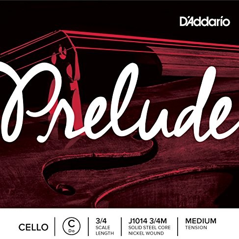 DAddario Prelude skala 3/4 średnie napięcie pojedynczy sznur C do wiolonczeli J1014 3/4M