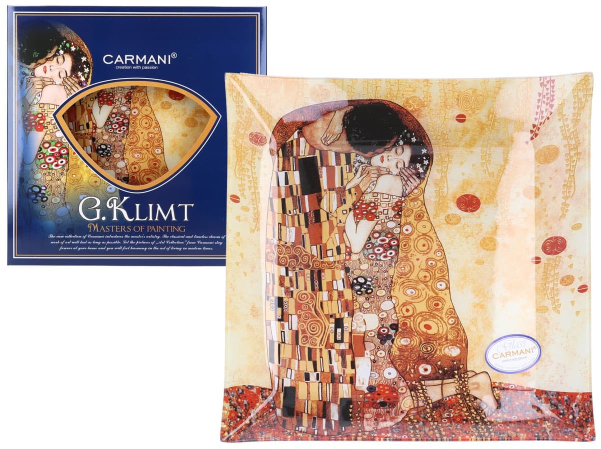 Talerz dekoracyjny G Klimt Pocałunek 30x30cm