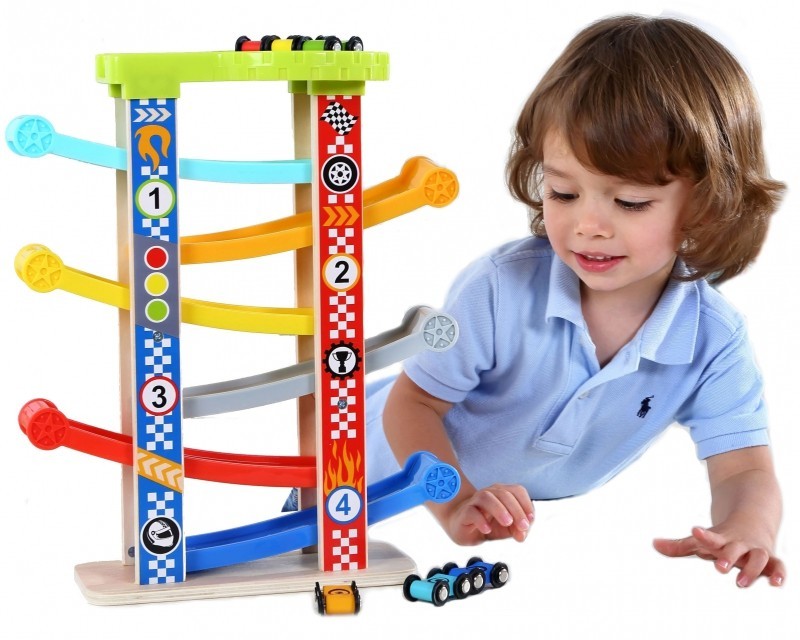 Tooky Toy TOOKY TOY Kolorowa Zjeżdżalnia Tor Dla Samochodów TY841