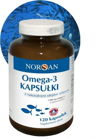 NORSAN Omega-3 1500mg (Praca serca, mózgu i oczu) 120 Kapsułek