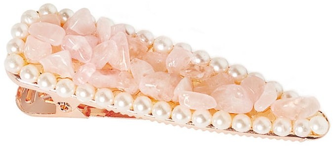 Crystallove Crystallove Akcesoria do włosów Spinka do włosów z kwarcem różowym
