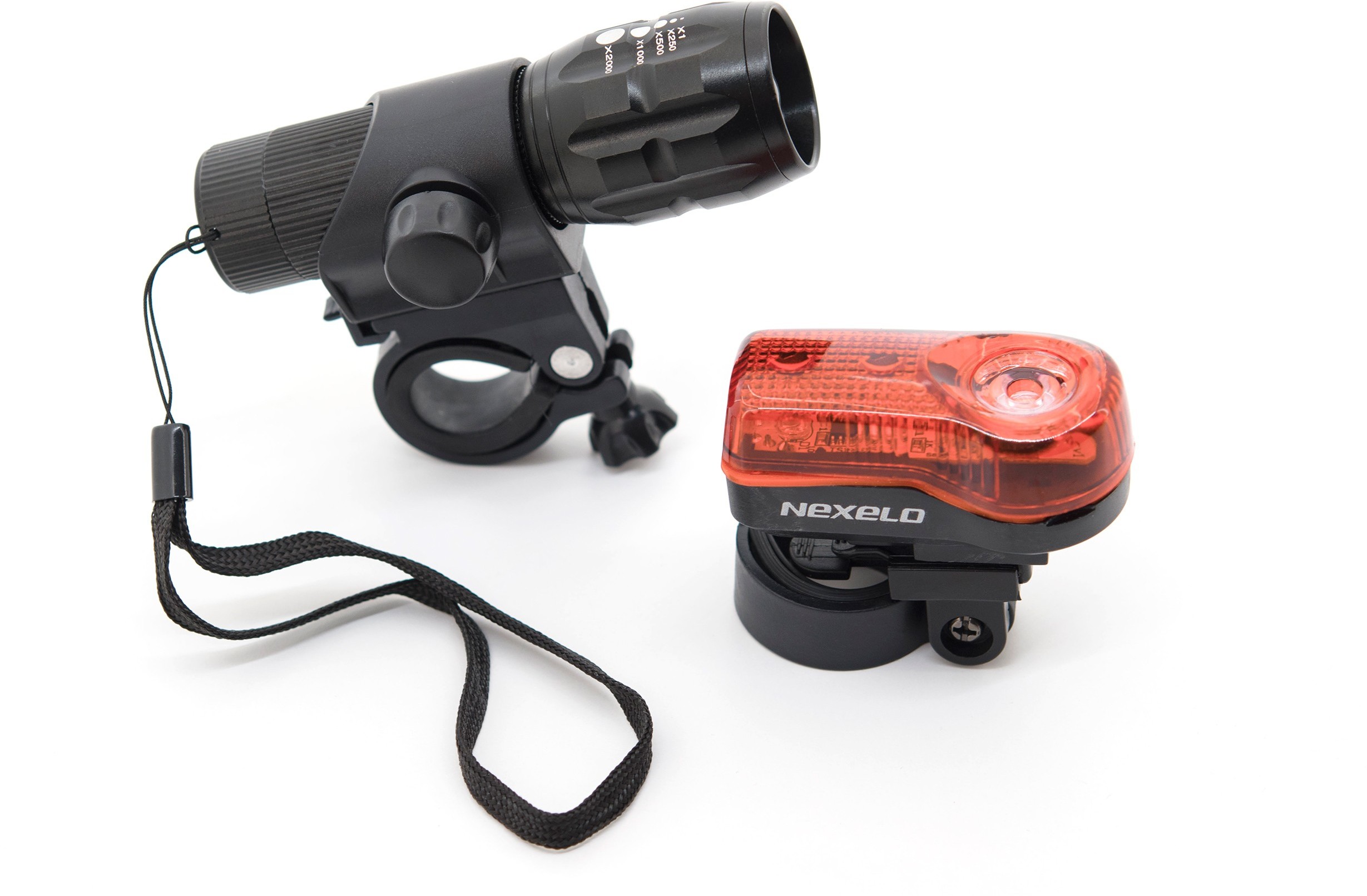 Inna marka Lampa p+t 2-funk. 1 LED 1 WAT /1 LED 0.5 WAT regulacja pola oświetlenia CZARNA + baterie