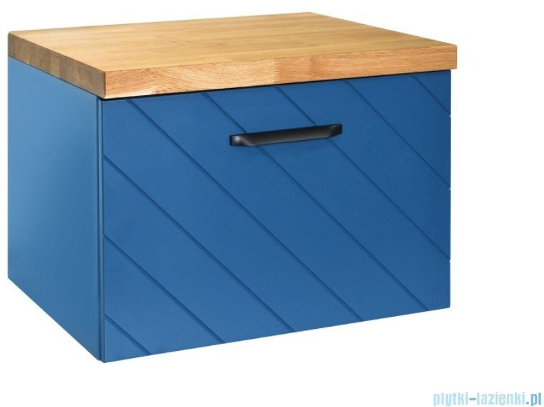 Besco Floo szafka podumywalkowa lewa 60x50x40cm niebieska uchwyt czarny SUF-654-NCL |