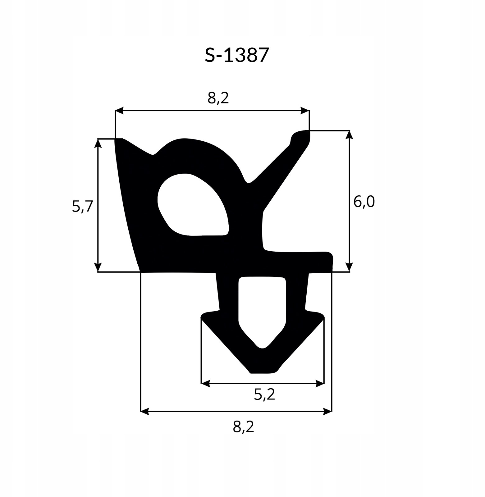 Uszczelka do Okien Pcv Rehau S-1387 - 50m