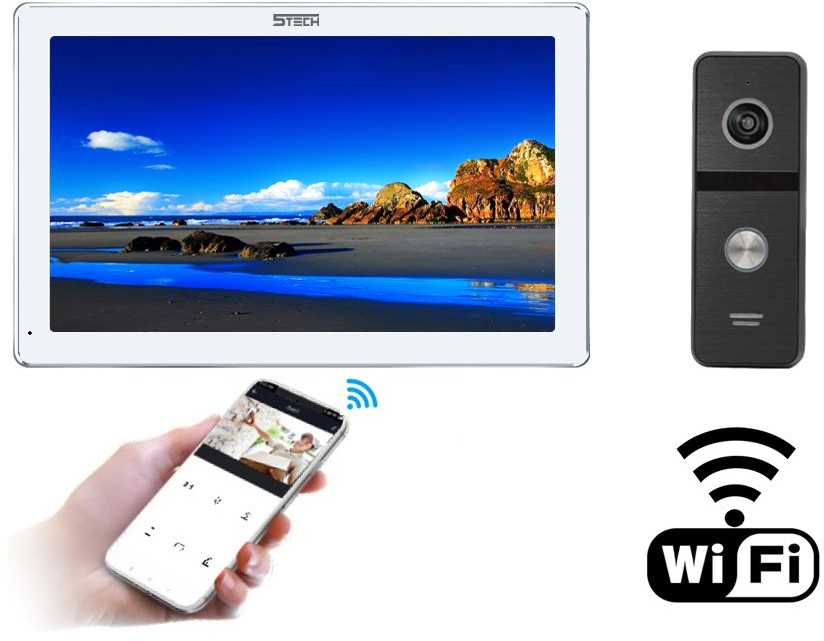 Фото - Домофон Wideodomofon WIFI FHD 5tech Verus 10" 84207a Android Podczerwień