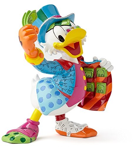 Disney by Romero Britto Figurka 4051800 Onkel dagobert, wielokolorowa, 14 cm 4051800