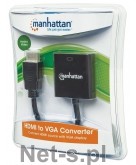Manhattan Adapter AV Konwerter HDMI męski na VGA żeński - 151436