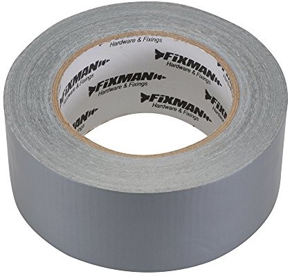 Fixman FIXMAN 188824 bardzo wytrzymała tkanina-taśmy klejącej 50 MM X 50 m, srebrny 188824