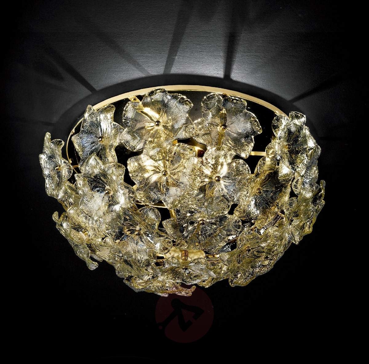 Kwiecista Lampa sufitowa Lotvs ze szkła z Murano