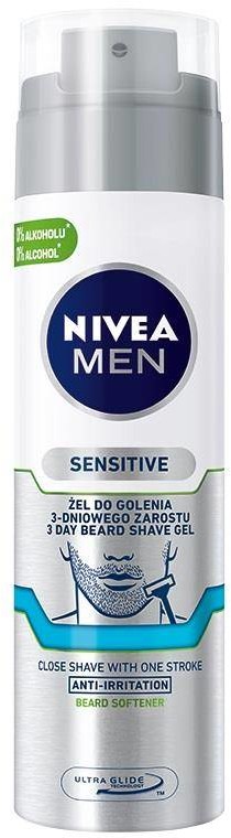 Nivea Men Sensitive żel do golenia 3-dniowego zarostu 200ml 94008-uniw