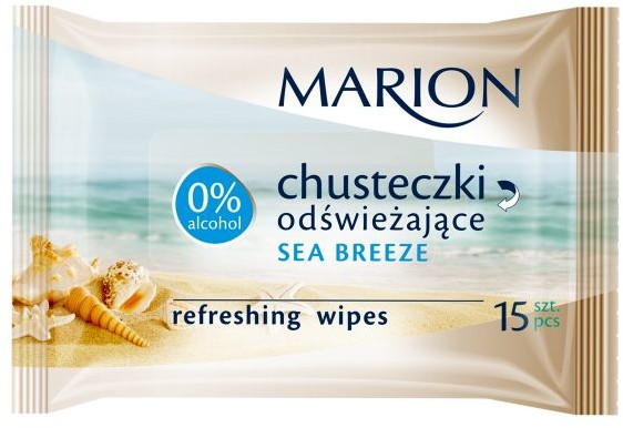 Marion Chusteczki odświeżające Sea Breeze o zapachu morskim 1op-15szt