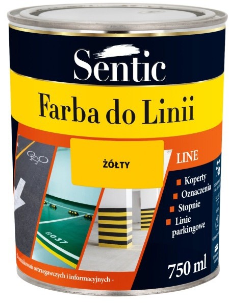 Sentic Farba do linii żółta 750 ml SFL750ZO