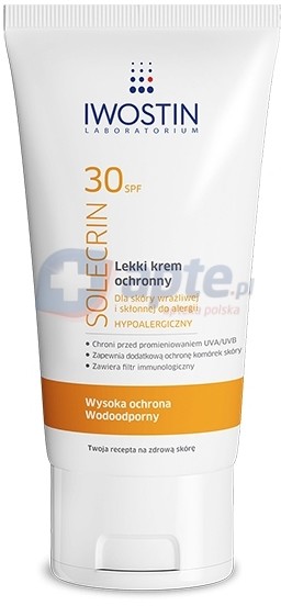 Iwostin Solecrin lekki krem ochronny SPF30+ 50ml