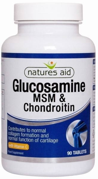 Natures AID AID GLUKOZAMINA, MSM, CHONDROITYNA 90TAB