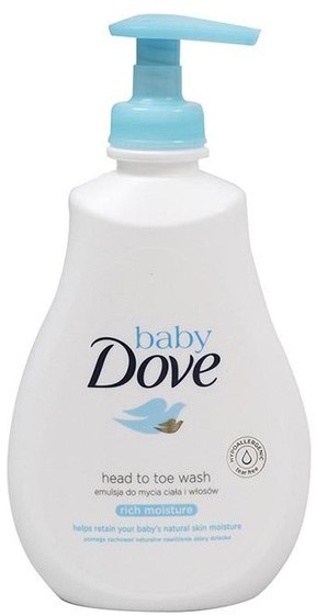 Dove Dove Baby Emulsja nawilżająca do mycia ciała i włosów dla dzieci 400ml