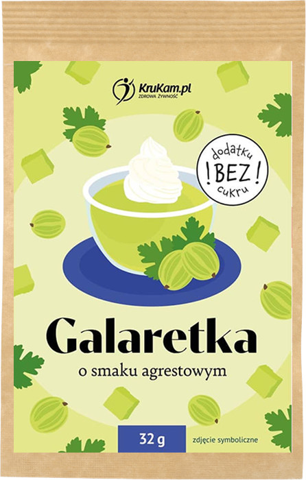 KruKam Galaretka agrestowa 32g bez dodatku cukru
