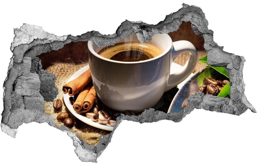 Wallmuralia.pl Naklejka 3D dziura samoprzylepna Filiżanka kawy