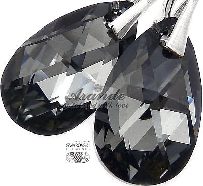 Swarovski Kolczyki Silver Night Srebro Certyfikat