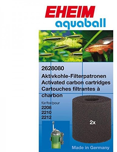 Eheim 7006046 akwarium Kartridż do wewnętrznych filtr z węglem aktywnym, Aqua Ball i biopower, 2 sztuki