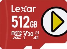 Lexar PLAY MicroSDXC 512GB UHS-I/U1 A2 V30 LMSPLAY512G-BNNNG LMSPLAY512G-BNNNG