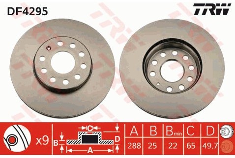 TRW Tarcza hamulcowa DF4295