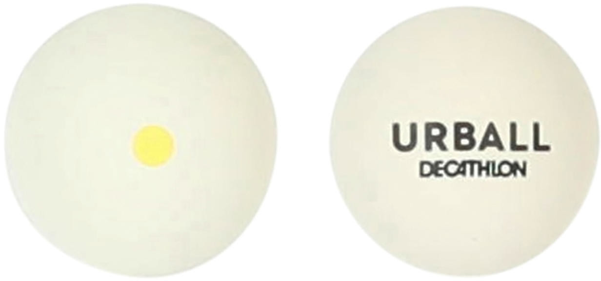 URBALL Pelota Pala Gomma GPB 500 biała z żółtą kropką (piłka) Unisex