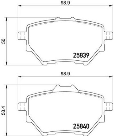 BREMBO Zestaw klocków hamulcowych, hamulce tarczowe P 61 122