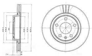 Delphi Tarcza hamulcowa BG3198