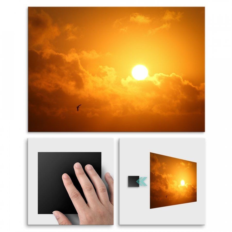 Pix4home Plakat metalowy blask zachodzącego słońca L POS-L-02018