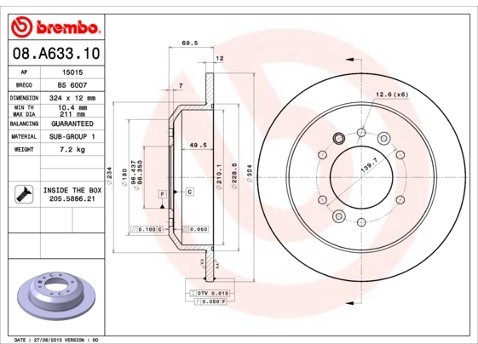 BREMBO 08.A633.10