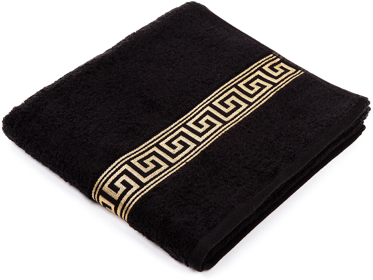 Ręcznik Greek czarny, 70 x 130 cm