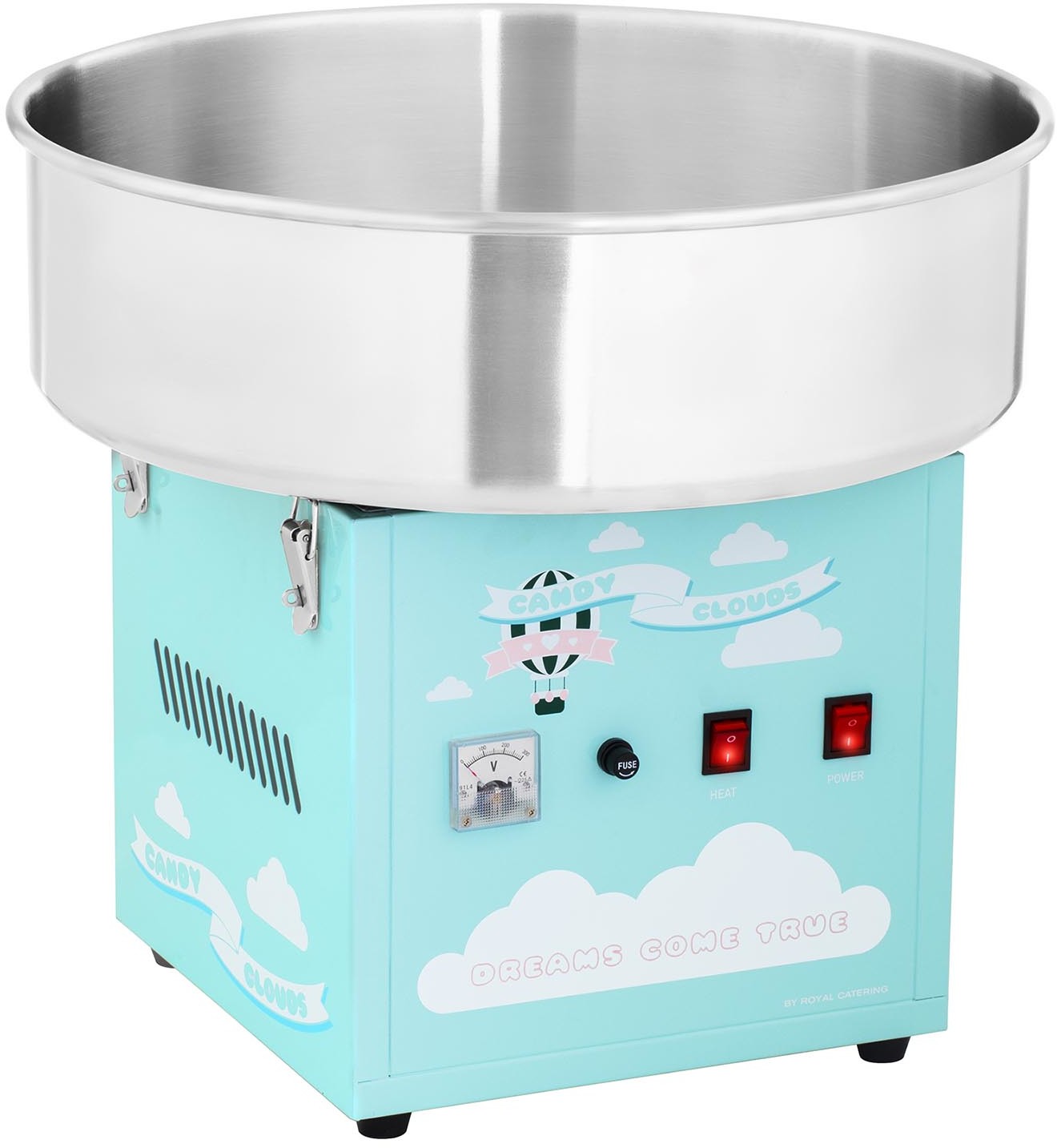 Royal Catering Maszyna do waty cukrowej - turkusowa - 52 cm RCZK-1200-BG RCZK-1200-BG