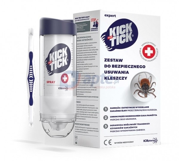 Icb Poland Pharma Kick the Tick Expert zestaw do bezpiecznego usuwania kleszczy 9ml