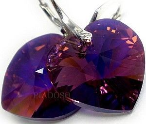 Swarovski NOWOŚĆ piękne kolczyki FUCHSIA AURORA