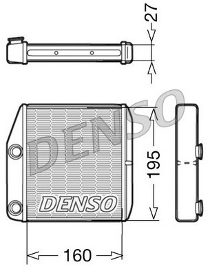 DENSO Wymiennik ciepła, ogrzewanie wnętrza DRR09075