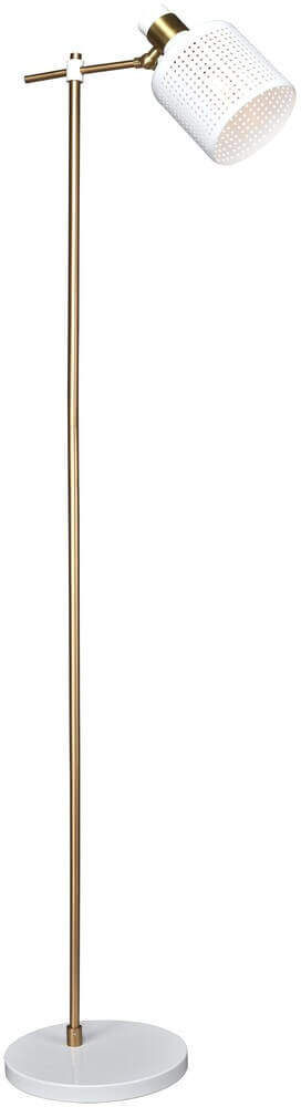 Rabalux LAMPA podłogowa ALBERTA 5091 regulowana LAMPA stojąca metalowa biała złota 5091
