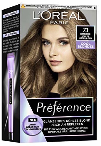 L'Oréal Paris L'Oréal Paris Préférence Cool Blondes 7.1 chłodny średni blond (Hamburg), 279 g AA177400