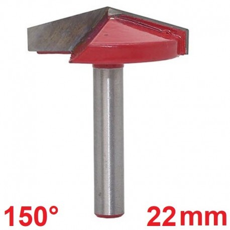 Frez VHM 3D 22mm 150 stopni chwyt 6mm carving