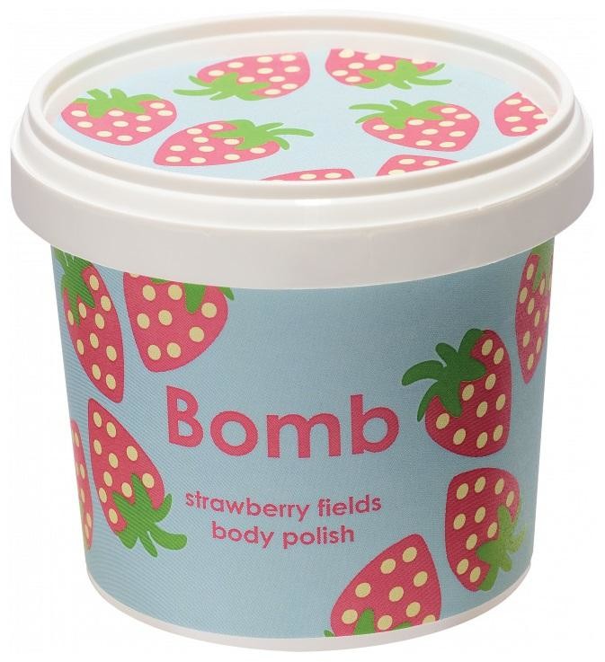Bomb Cosmetics Strawberry Fields Body Polish peeling cukrowy pod prysznic Truskawkowe Pola 375g
