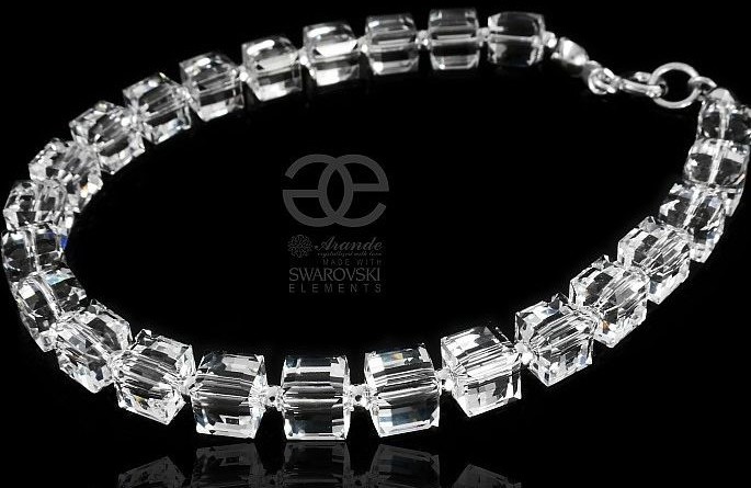 Swarovski Arande Bransoletka Srebro Crystal Cube 4758977012