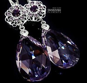 Swarovski Nowe Piękne Kolczyki Rosa Feeling Srebro