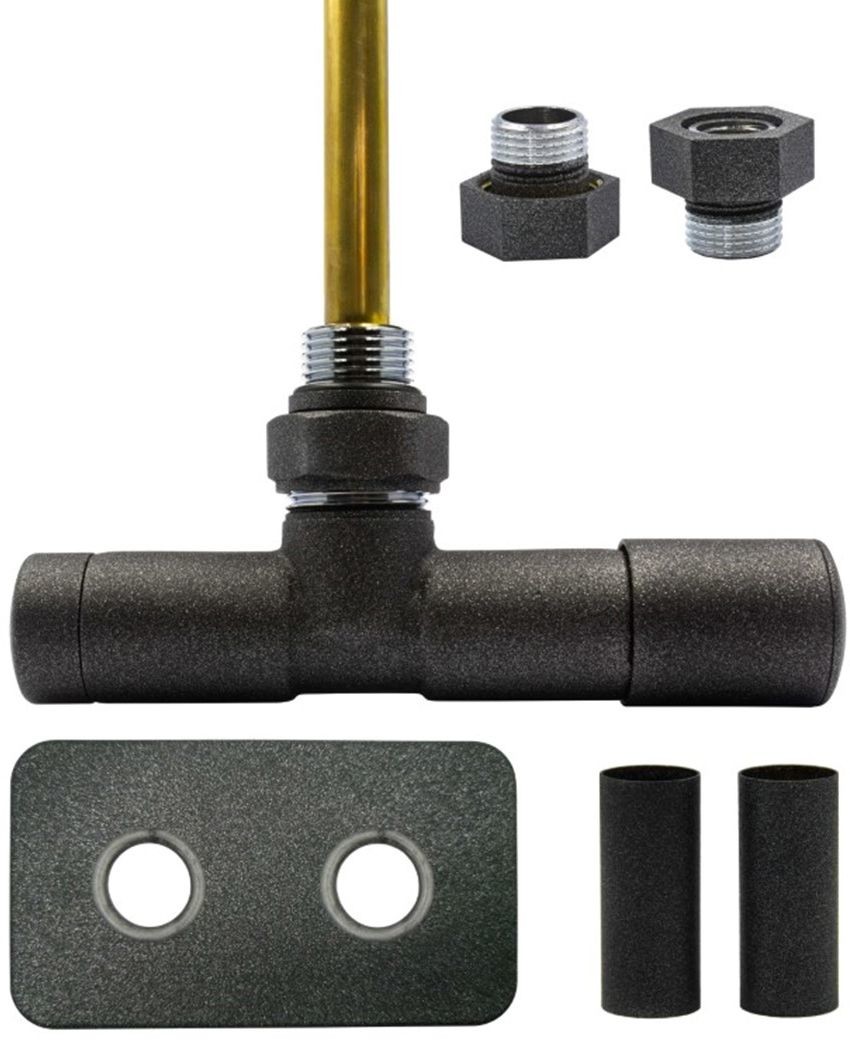 Varioterm Zawór regulacyjny UNICO All in One rozeta prostokątna - antracyt instalacja 1/2 - GZ1/2 prawy AP000M875A015/P(GZ1/2)