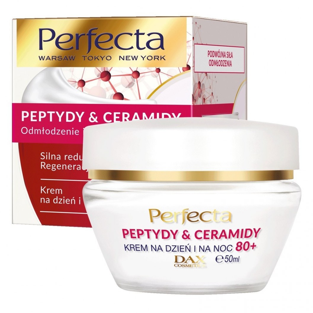 Perfecta DAX Peptydy & Ceramidy 80+ Krem na dzień i noc Silna Redukcja zmarszczek i regeneracja 50ml 114937