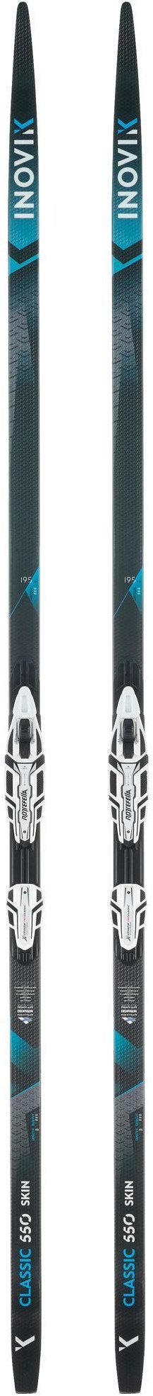 INOVIK Narty styl klasyczny 550 z fokami - Camber MEDIUM + wiązania XCELERATOR 3583787903599